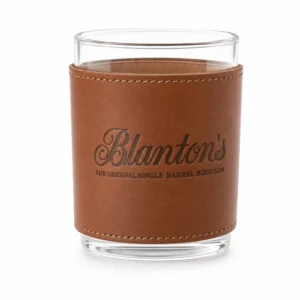 Blanton's Logo Leather Wrapped Glass